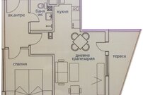 Двухкомнатный апартамент на первой линии с видом на море в Равде